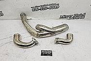 Aluminum Rough Condition Intercooler Pipes BEFORE Chrome-Like Metal Polishing and Buffing Services - Intercooler Pipe Polishing Services