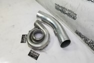 Aluminum Boost Charge Pipe BEFORE Chrome-Like Metal Polishing - Aluminum Polishing - Pipe Polishing- Aluminum Polishing Service