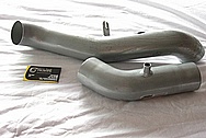 Nissan 350Z Aluminum Engine Intercooler Pipe BEFORE Chrome-Like Metal Polishing and Buffing Services