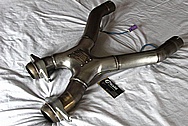 Ford Mustang Cobra Stainless Steel Bassani X-Pipe Exhaust Pipe System BEFORE Chrome-Like Metal Polishing and Buffing Services