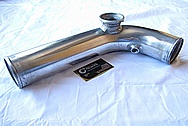 Greddy Aluminum Pipe BEFORE Chrome-Like Metal Polishing and Buffing Services AND Custom Cutting and Modifications Services