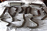 Stainless Steel Exhaust Piping BEFORE Chrome-Like Metal Polishing and Buffing Services / Restoration Services 