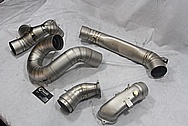 Titanium Motorcycle Racing Pipes BEFORE Chrome-Like Metal Polishing and Buffing Services / Restoration Services