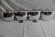 Aluminum Pool Table Parts - Corner Pockets AFTER Chrome-Like Metal Polishing and Buffing Services - Aluminum Polishing 