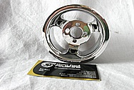 Aluminum, Black Coated Supercharger Pulley AFTER Chrome-Like Metal Polishing and Buffing Services / Restoration Services