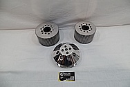 Aluminum V8 Engine Supercharger Pulleys AFTER Chrome-Like Metal Polishing and Buffing Services / Restoration Services