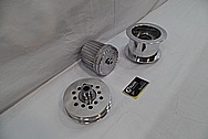 Aluminum V8 Engine Supercharger Pulleys AFTER Chrome-Like Metal Polishing and Buffing Services / Restoration Services