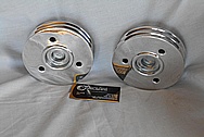 Aluminum / Steel V8 Engine Pulleys AFTER Chrome-Like Metal Polishing and Buffing Services / Restoration Services