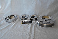 Steel V8 Pulleys AFTER Chrome-Like Metal Polishing and Buffing Services / Restoration Services