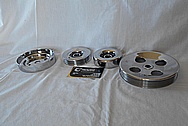 Steel V8 Pulleys AFTER Chrome-Like Metal Polishing and Buffing Services / Restoration Services