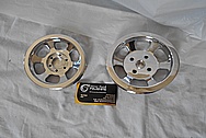 Aluminum Engine Pulleys AFTER Chrome-Like Metal Polishing - Aluminum Polishing