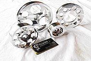 Toyota Supra Aluminum Racing Pulleys AFTER Chrome-Like Metal Polishing and Buffing Services