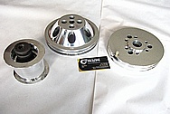 V8 Aluminum Engine / Supercharger Pulley AFTER Chrome-Like Metal Polishing and Buffing Services