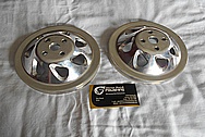 Aluminum V8 Engine Pulleys BEFORE Chrome-Like Metal Polishing and Buffing Services / Restoration Services