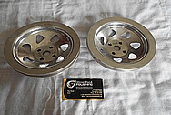 Aluminum V8 Engine Pulleys BEFORE Chrome-Like Metal Polishing and Buffing Services / Restoration Services