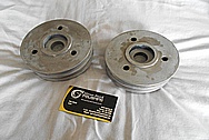 Aluminum / Steel V8 Engine Pulleys BEFORE Chrome-Like Metal Polishing and Buffing Services / Restoration Services