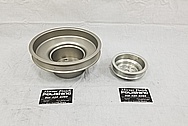 Aluminum Engine Pulleys BEFORE Chrome-Like Metal Polishing and Buffing Services - Aluminum Polishing