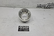 Aluminum Engine Pulley BEFORE Chrome-Like Metal Polishing and Buffing Services - Aluminum Polishing