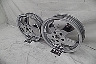 Scooter Aluminum Wheels AFTER Chrome-Like Metal Polishing and Buffing Services - Aluminum Polishing