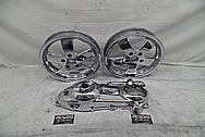 Scooter Aluminum Wheels AFTER Chrome-Like Metal Polishing and Buffing Services - Aluminum Polishing
