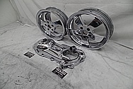 Scooter Aluminum Wheels AFTER Chrome-Like Metal Polishing and Buffing Services - Aluminum Polishing