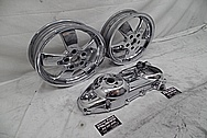 Scooter Aluminum Wheels AFTER Chrome-Like Metal Polishing and Buffing Services - Aluminum Polishing