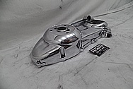 Aluminum Scooter Variator Cover Piece AFTER Chrome-Like Metal Polishing and Buffing Services - Aluminum Polishing 