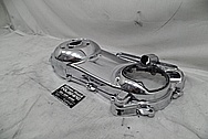 Aluminum Scooter Variator Cover Piece AFTER Chrome-Like Metal Polishing and Buffing Services - Aluminum Polishing 