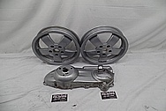 Scooter Aluminum Wheels BEFORE Chrome-Like Metal Polishing and Buffing Services - Aluminum Polishing