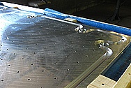Large 1" Thick Aluminum Metal Plates BEFORE Chrome-Like Metal Polishing and Buffing Services / Restoration Services