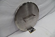 Pharmaceutical Stainless Steel Hopper and Lid Piece BEFORE Chrome-Like Metal Polishing and Buffing Services / Restoration Services