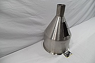 Pharmaceutical Stainless Steel Hopper and Lid Piece BEFORE Chrome-Like Metal Polishing and Buffing Services / Restoration Services