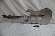 Custom Stainless Steel Guitar Piece BEFORE Chrome-Like Metal Polishing and Buffing Services - Stainless Steel Polishing 