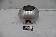 Custom Stainless Steel Sphere Mirror BEFORE Chrome-Like Metal Polishing and Buffing Services - Stainless Steel Polishing - Metal Mirror Polishing