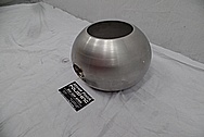 Custom Stainless Steel Sphere Mirror BEFORE Chrome-Like Metal Polishing and Buffing Services - Stainless Steel Polishing - Metal Mirror Polishing