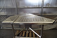 Stainless Steel Pharmaceutical Table BEFORE Chrome-Like Metal Polishing and Buffing Services / Restoration Services 