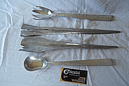 Aluminum Table Silverware / Utensils BEFORE Chrome-Like Metal Polishing and Buffing Services / Restoration Services 