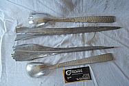 Aluminum Table Silverware / Utensils BEFORE Chrome-Like Metal Polishing and Buffing Services / Restoration Services 