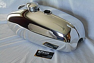 Aluminum Motorcycle Gas Tank AFTER Chrome-Like Metal Polishing and Buffing Services / Restoration Service