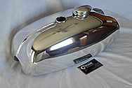 Aluminum Motorcycle Gas Tank AFTER Chrome-Like Metal Polishing and Buffing Services / Restoration Service