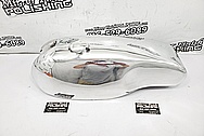 Aluminum Motorcycle Gas Tank AFTER Chrome-Like Metal Polishing and Buffing Services - Aluminum Polishing