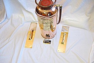 Old Brass Fire Extinguisher Tank AFTER Chrome-Like Metal Polishing and Buffing Services Plus Metal Clear Coating Services
