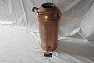 Vintage Copper Fire Extinguisher Tank BEFORE Chrome-Like Metal Polishing and Buffing Services - Copper Polishing Services 