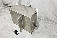 Aluminum Fuel Cell / Gas Tank BEFORE Chrome-Like Metal Polishing and Buffing Services - Aluminum Polishing - Tank Polishing 