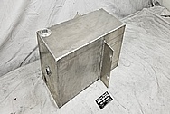 Aluminum Fuel Cell / Gas Tank BEFORE Chrome-Like Metal Polishing and Buffing Services - Aluminum Polishing - Tank Polishing 