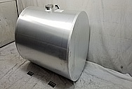 Semi-Truck Aluminum Fuel Tank BEFORE Chrome-Like Metal Polishing and Buffing Services - Aluminum Polishing