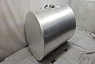 Semi-Truck Aluminum Fuel Tank BEFORE Chrome-Like Metal Polishing and Buffing Services - Aluminum Polishing