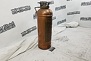LaFrance Fire Equipment Corporation Copper Fire Extinguisher Tank BEFORE Chrome-Like Metal Polishing and Buffing Services - Copper Polishing