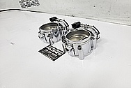 Aluminum Twin Throttle Bodies AFTER Chrome-Like Metal Polishing - Aluminum Polishing - Throttle Body Polishing