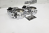 Aluminum Twin Throttle Bodies AFTER Chrome-Like Metal Polishing - Aluminum Polishing - Throttle Body Polishing